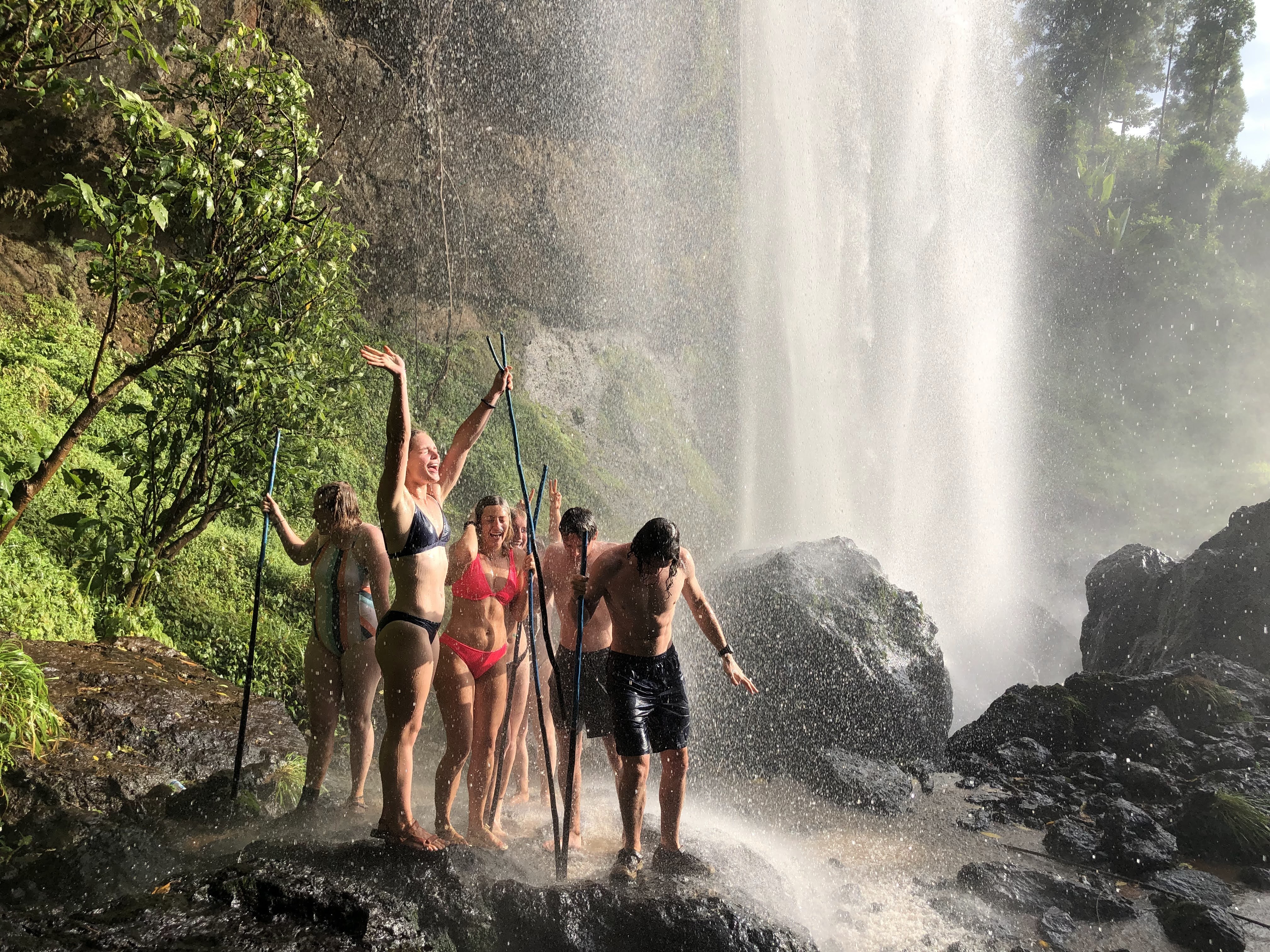 Sipi falls tourists